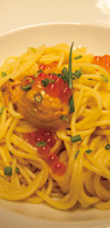ウニとイクラのパスタ